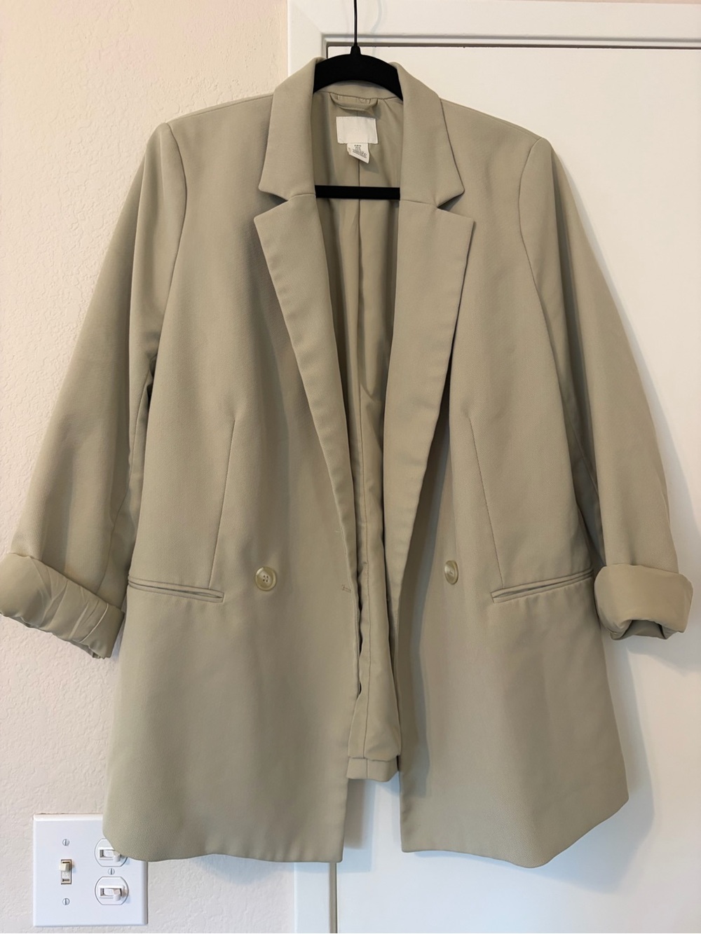 H&M Classic Women's Oversized Blazer - Light Green